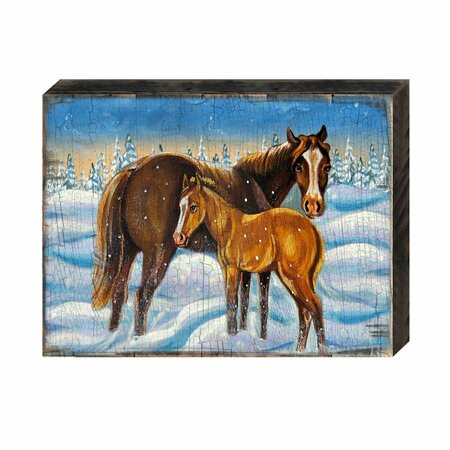 CLEAN CHOICE 95218-08 Horse Ride Wooden Block Graphic Art Design CL2974218